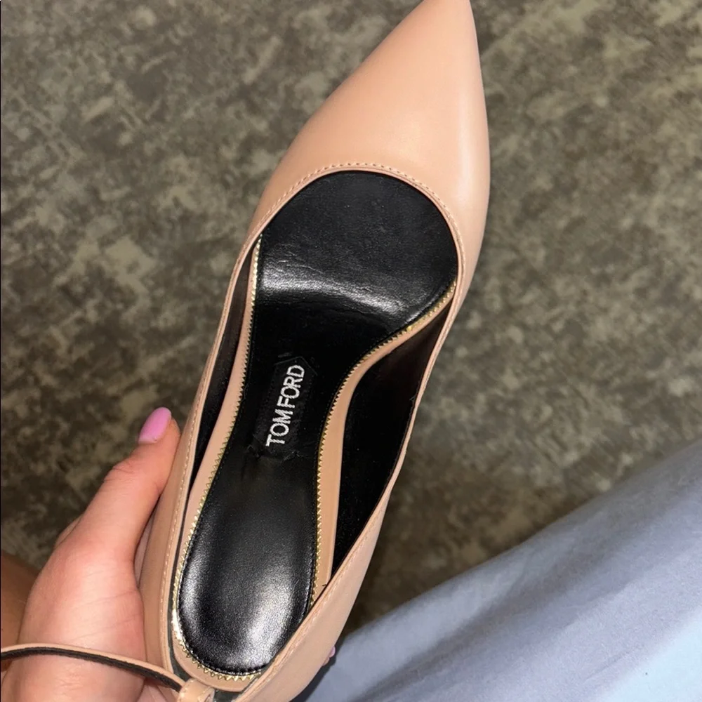 Tom Ford Women's Tan Heels W/ Locket - Picture 9 of 9